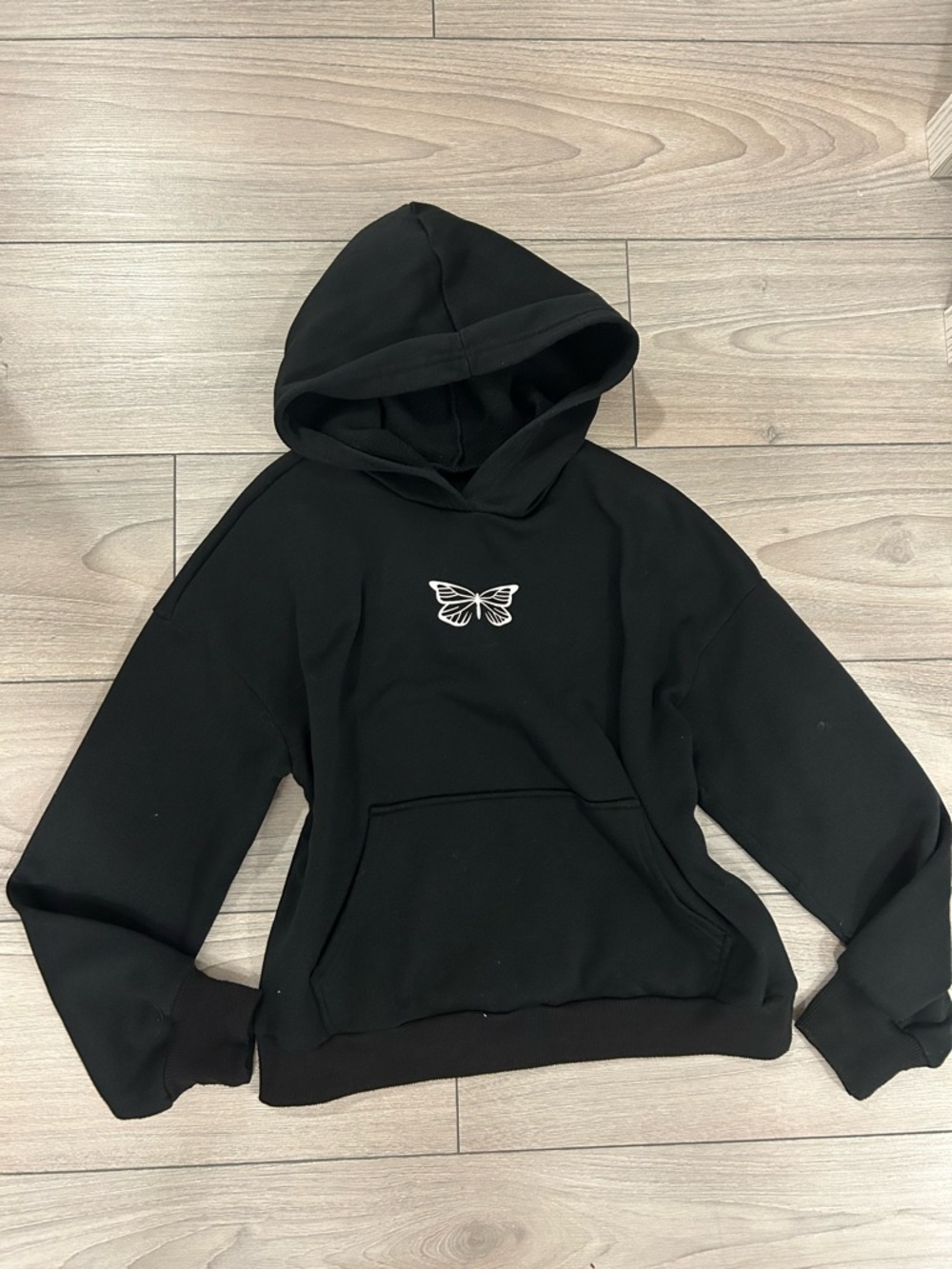 Black Butterfly Graphic Hoodie